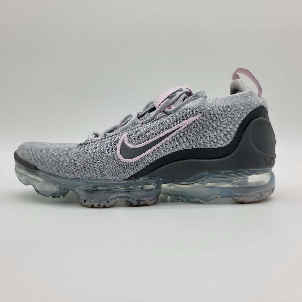 NEW Nike Air VaporMax 2021 Flyknit FK GS Youth Gray Shoes Sneakers